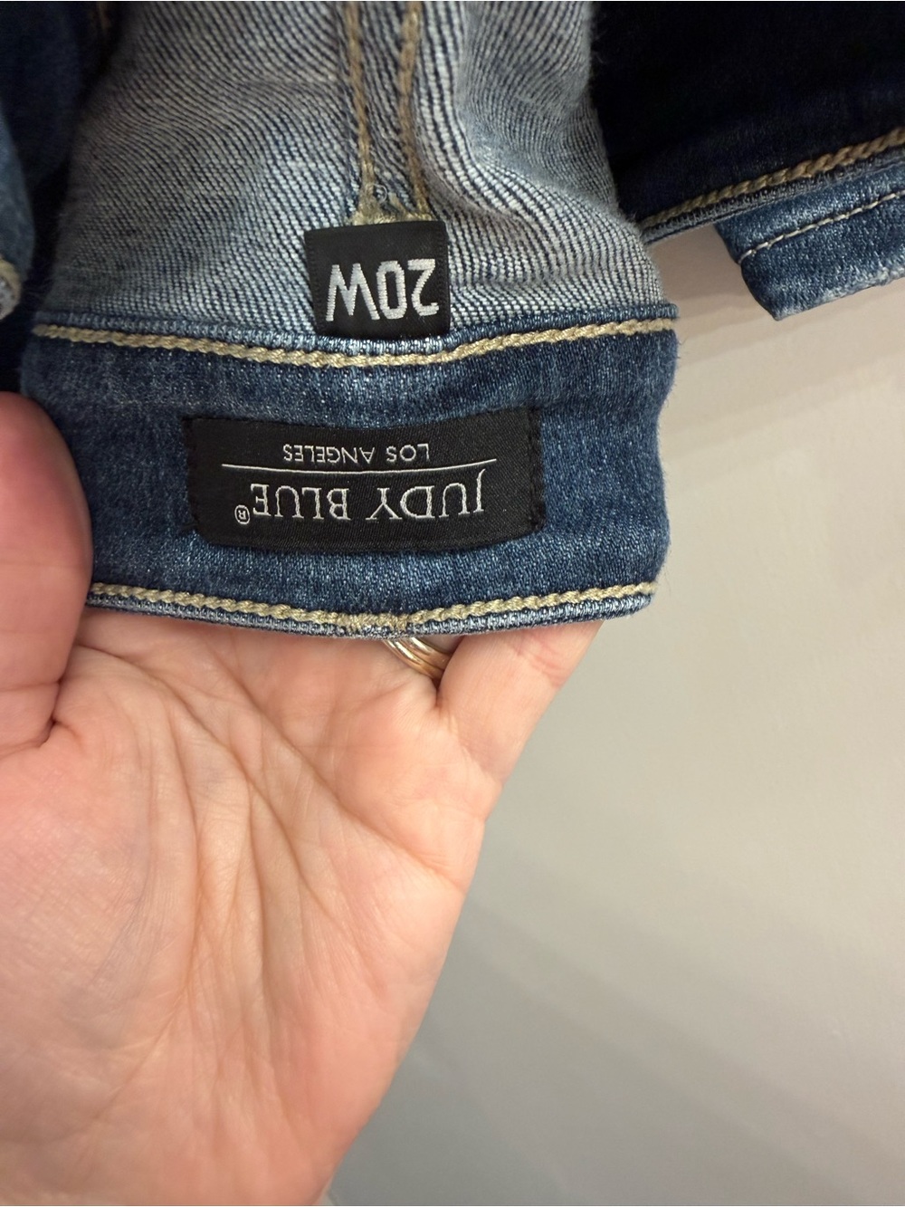 Judy Blue Dark Blue Skinny Jeans with Button Fly - Picture 3 of 3